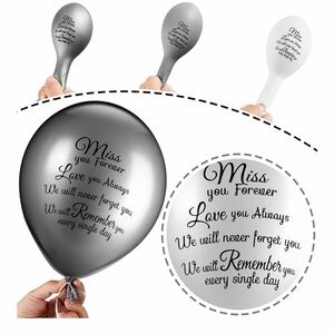 Silver Remembrance Balloons for Memorial Events